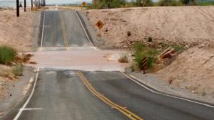 Flooded Road - Porter Rd at Farrell, City of Maricopa, AZ