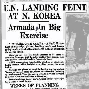 United Nations Landing Feint at North Korea.