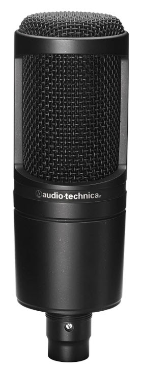  Audio-Technica AT2020PK Vocal Microphone Pack for Streaming/Podcasting, Includes XLR Cardioid Condenser Mic, Adjustable Boom Arm, and Monitor Headphones,Black
